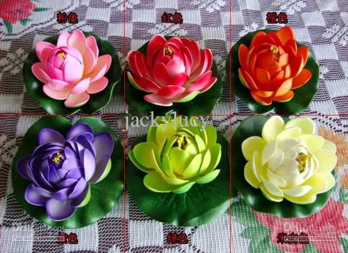 

Free Shipping10CM Simulation Flower Artificial Silk Lotus floating water Home garden fish tank Decor 50pcs