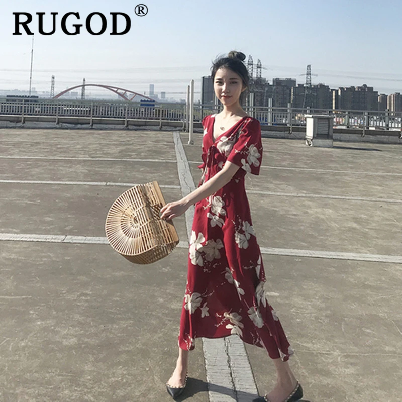 

RUGOD women printed long maxi dress
