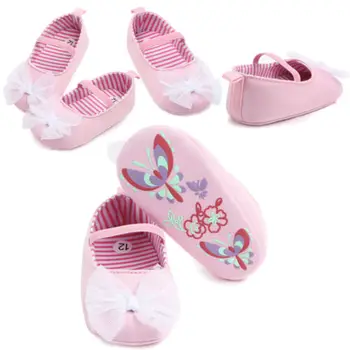 

Infant Toddler Baby Boy Girls Newborn Cotton Lace Bowknot Soft Sole Shoes First Walker Prewalker Infantil Anti-Slip Mocassins