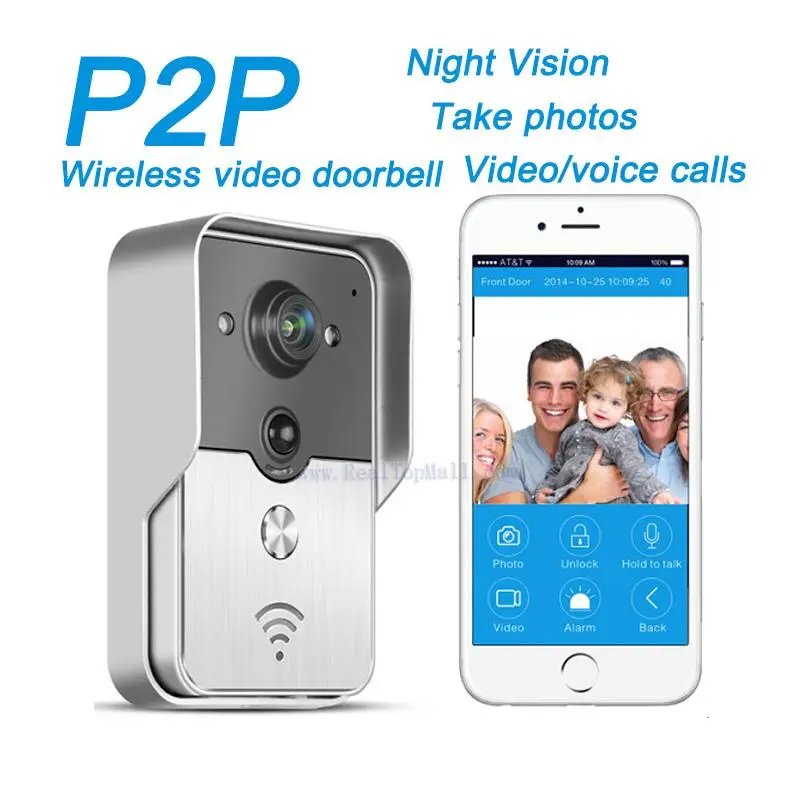 2015 Hot New Wifi Doorbell Camera Wireless Video Intercom Phone Control IP Door Phone Wireless Door bell