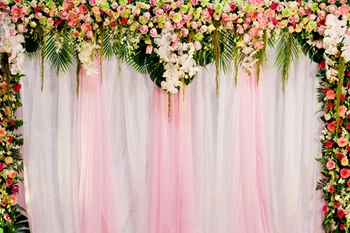 

Wedding Photographic Background Stage Party Flower Decoration Studio Backdrop For Photo Photography Cloth