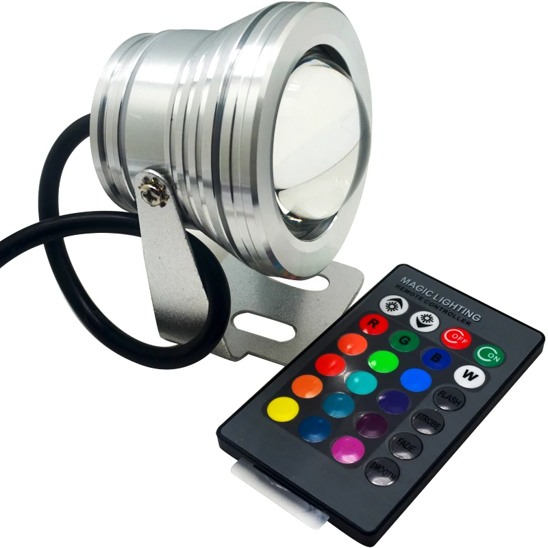 DC12V 10 W RGB llevó la luz subacuática impermeable IP68 Piscina luz LED acuario tanque de peces Piscina fuente Piscina LED