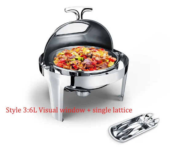 Баффи печи 6L круглый полный флип столовая печь поварской печи Гостиничное оборудование буфет электро теплоизоляция - Цвет: Style 3
