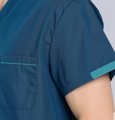 Новые мужские медицинские скраб устанавливает больницы врач, медсестра униформа стоматологическая клиника v-образным вырезом с коротким