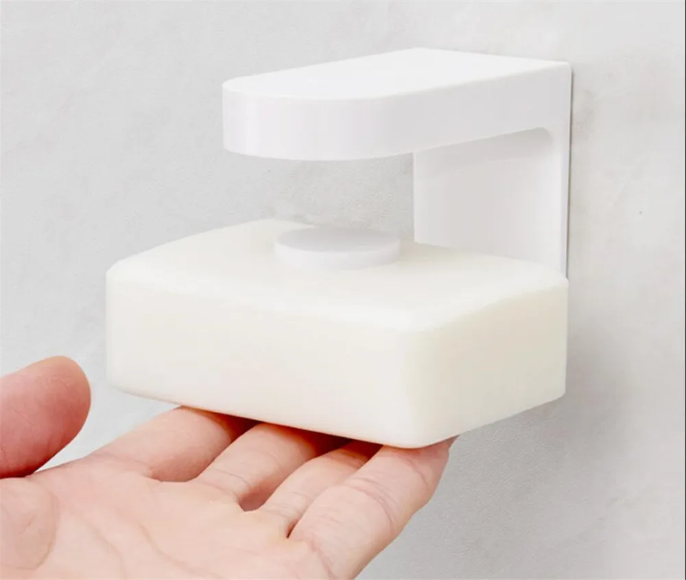 Xiaomi HL Household Bathroom Magnetic Soap Holder Container Dispenser Wall Attachment Adhesion Soap Dishe for Bathroom Accessori (9)