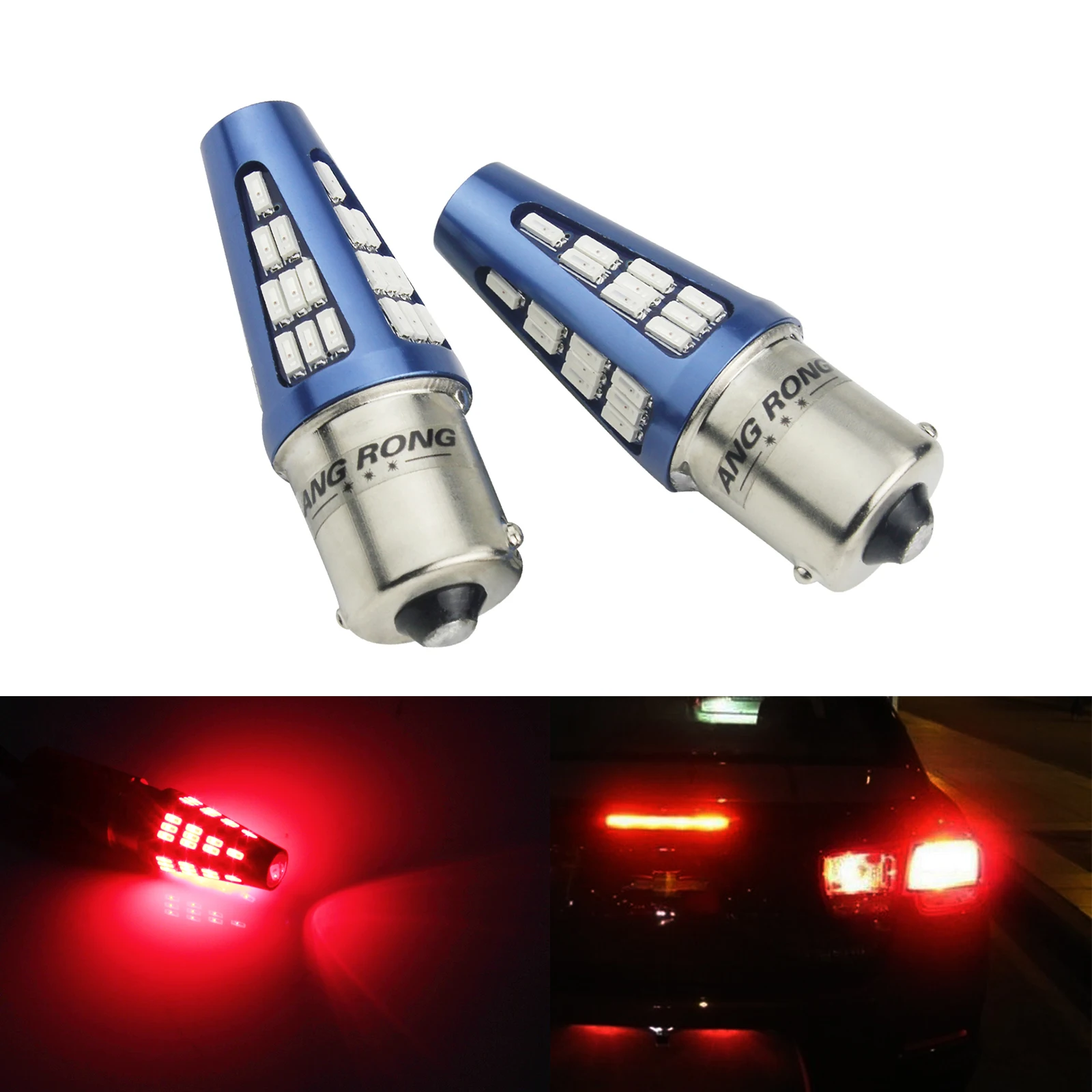 ANGRONG 2x48 SMD светодиодный 1156 BA15s R10W R5W красный стоп сигнал поворота автомобильная