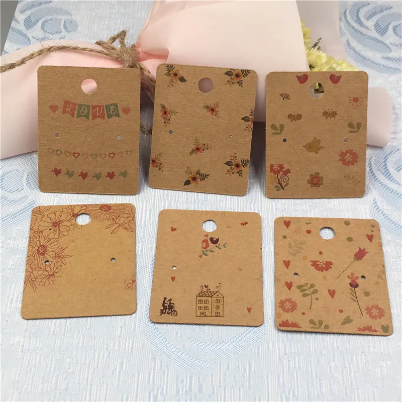 

20 pcs Various Earrings Cards Colorful Printed for Drop Stud Earring Displays Cards Fashion Jewelry Packaging Card