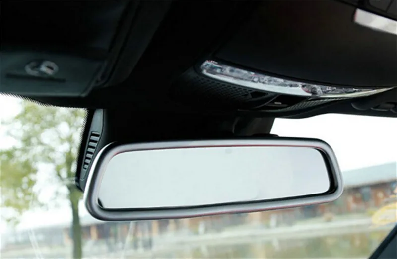 1pc ABS Inner Rearview Rear View Mirror Frame Cover Trim Sticker For