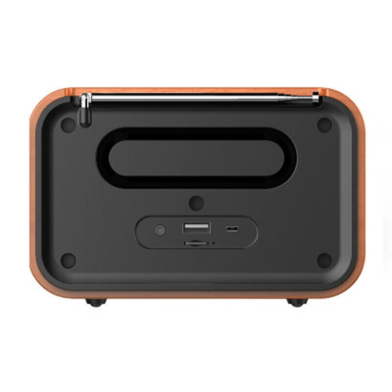 Портативная Bluetooth Колонка в ретро стиле сабвуфер с двумя динамиками FM радио TF