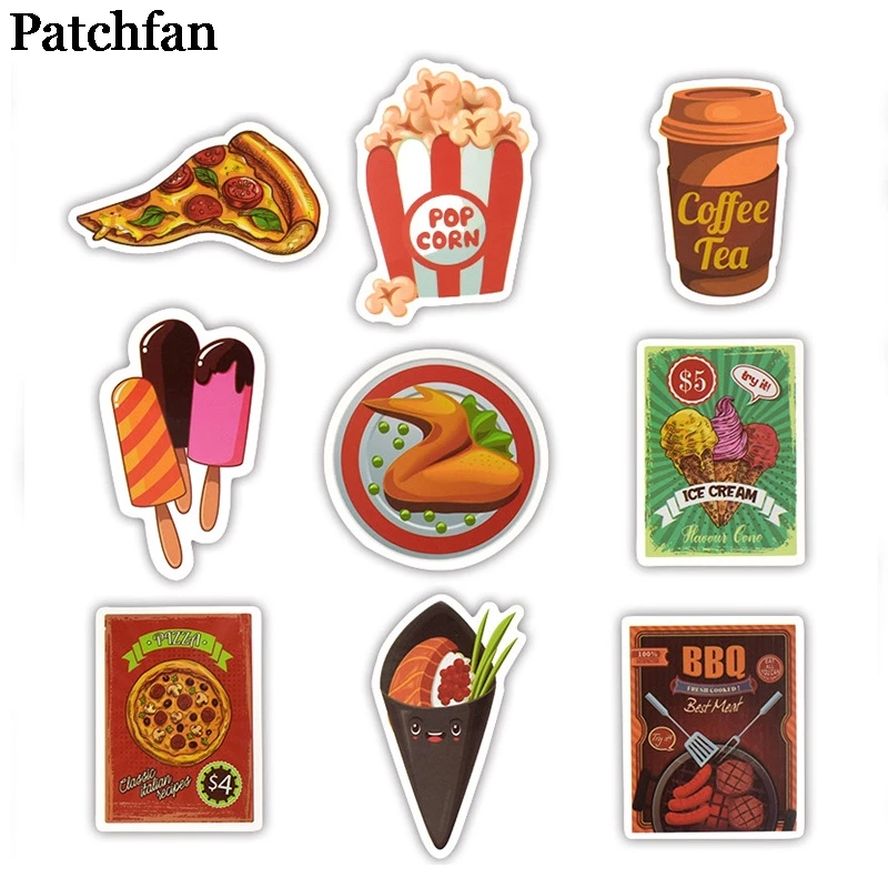 Patchfan 50 шт. забавные продукты напитки ПВХ наклейки для diy украшения дома Скрапбукинг багаж скейтборд ноутбук настенная гитара A2057