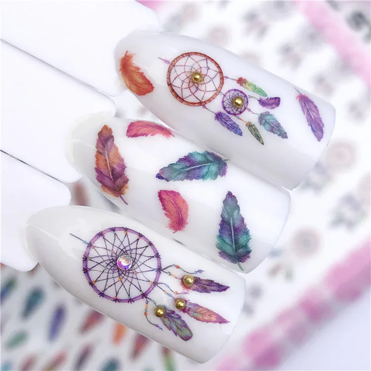 

1 Sheet Nail Art 3D Sticker Feather Flamingo Bear Rabbit Super Thin Self-adhesive DIY Tips Decals Decoration Manicure