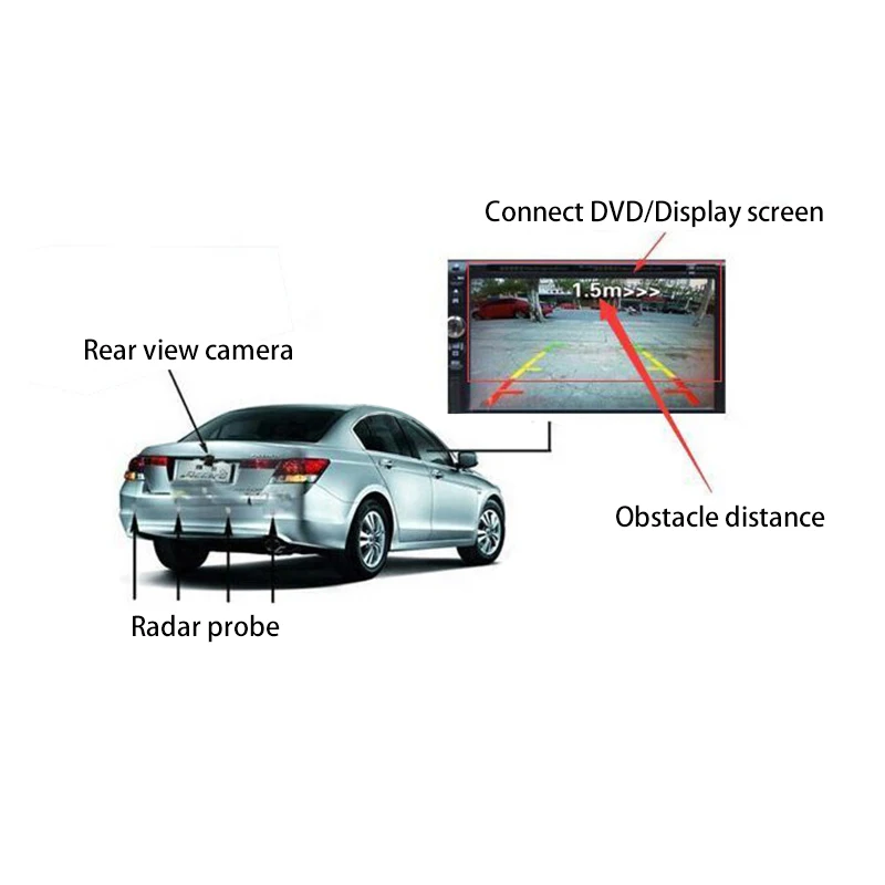 Автомобильная парковочная помощь Европейская номерная табличка рамка радар заднего ход, парковочный датчик камеры автомобильный детектор ночного видения 170 градусов