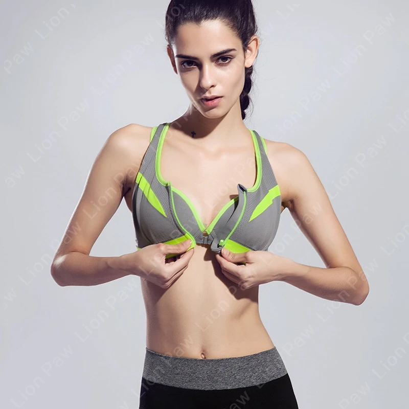 Shakeproof Women Running Sports Bra Breathable Girl Crop gym Fitness