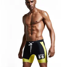 Мужская одежда для плавания, спортивные Длинные плавки, короткие пляжные эластичные плавки с веревкой, мужские боксеры, пляжная одежда C1844