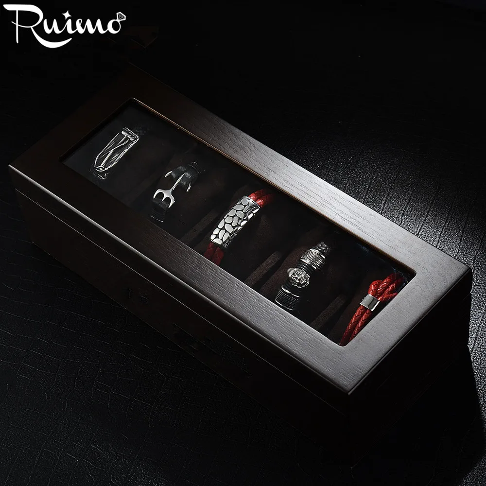 RUIMO в продаже 6 мм отверстие 316l нержавеющей магнитный браслет со стальными элементами подходят круглый кожаный шнур магнитные пряжки для изготовление браслетов