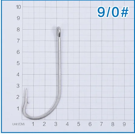 BlueSardine 5 шт. большой размер рыболовный крючок из нержавеющей стали рыболовный крючок с зазубринами рыболовный Крючки - Цвет: 9
