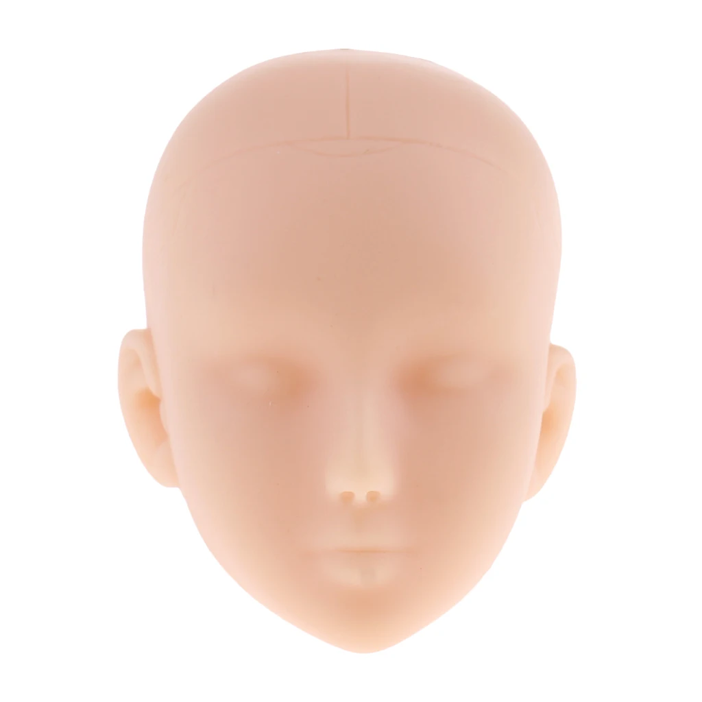 1:6 Scale Vinyl Action Figure Doll Head Reference Sculpting Makeup Practice for Dolls Model Children Toy White Skin/General Skin