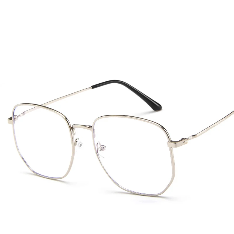 [EL Malus] Ретро Металлические очки с квадратной оправой синий свет блокирующие очки анти-синий радиационный объектив женские мужские золотые серебряные оттенки