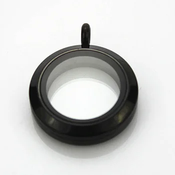 

10pcs/lot 25mm Black Screw Stainless Steel Floating Locket Floating Charms Memory Locket For DIY Jewelry