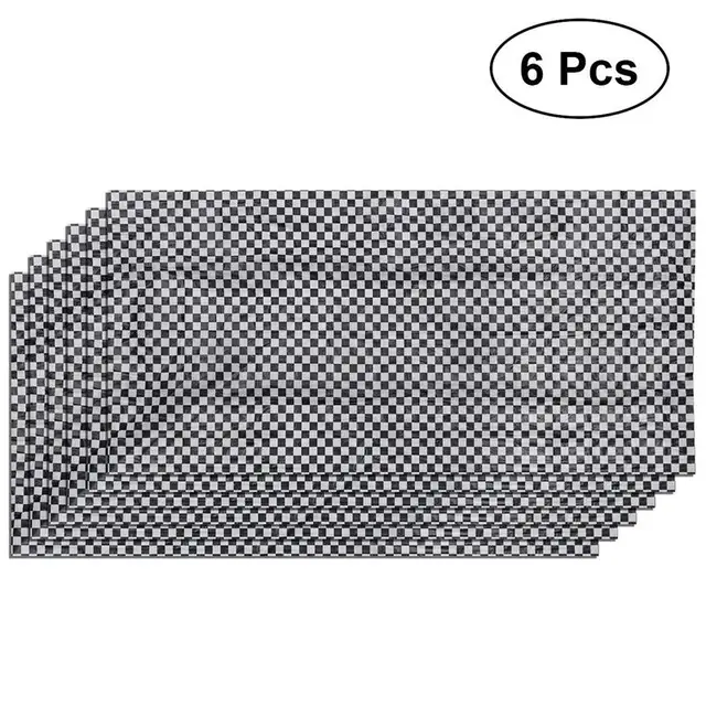 6pcs Black White Checkered Flag Tablecloth Plastic Disposable Grid 6pcs Black White Checkered Flag Tablecloth Plastic Disposable Grid Table Cover For Wedding Banquet Restaurant Party