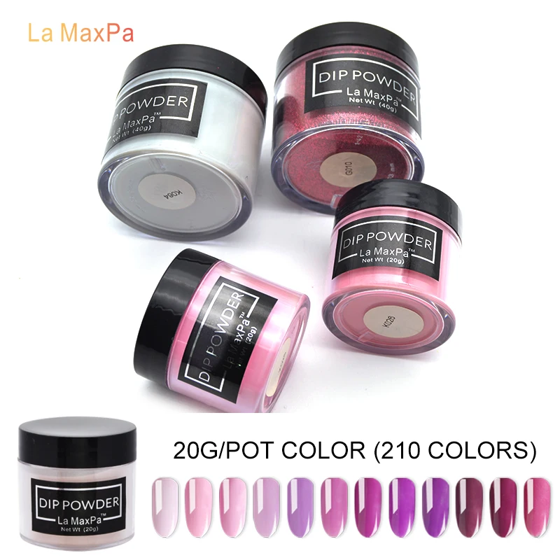 LaMaxPa 20gram Dip Powder Nails Dipping Nails Get Stronger Natural Long lasting Nail No UV Light