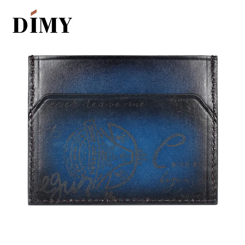 

Dimy Vintage Card Case Genuine Leather Multi-card Business Card Holders Portable Bags Coin Purses ID Card Holder Men's Wallet
