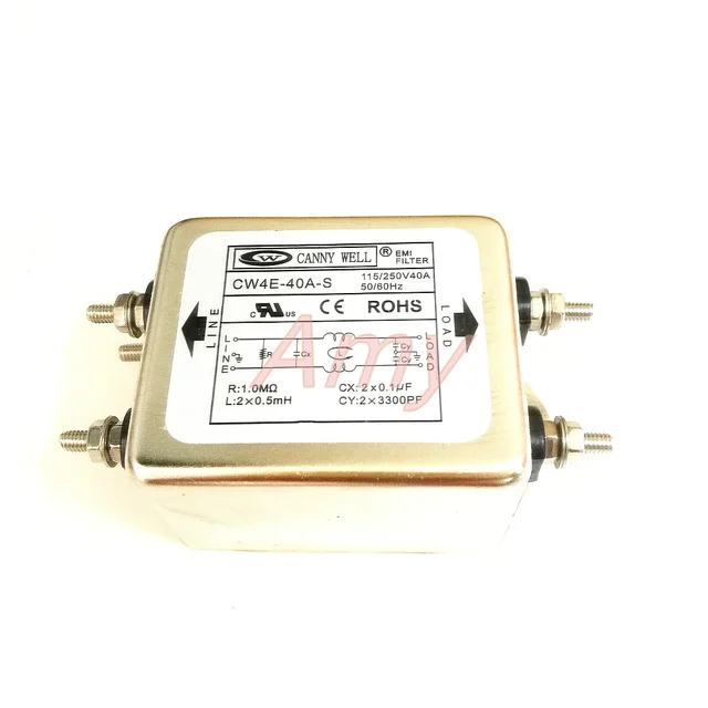 Cheap Power EMI filter CW4E 40A single-phase S AC 220V purification anti-jamming Cheap Power EMI filter CW4E 40A single-phase S AC 220V purification anti-jamming