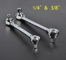 1 4 3 8 Ratchet wrench 2 IN 1 wrench 72 tooth chrome vanadium steel quick
