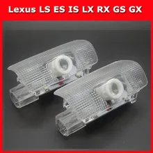 2pcs Car LED Door logo light 3d Ground Projecting Mark Lamp For lexus logo bulb LS ES IS LX RX GS GX car Courtesy welcome light