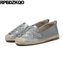 Плоские воздухопроницаемый вышивка цветок этнической эспадрильи конопля сатин ручной работы пурпурный Тканые эластичные туфли тканый женщин Мода красивая европейская последние весенняя осень отправка капель