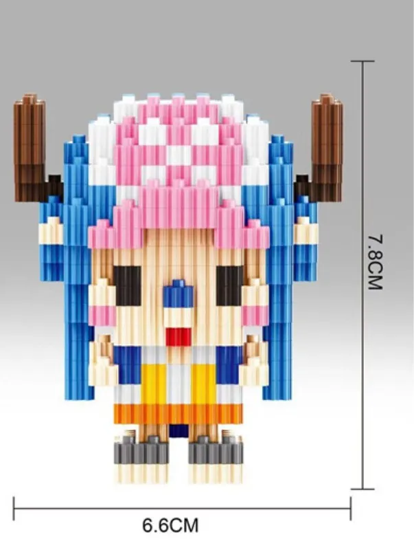 

Anime One Piece Diamond Block Plastic Cube Cartoon Building Blocks Bricks 3d Model DIY Diamond Cute Educational Toy for Children