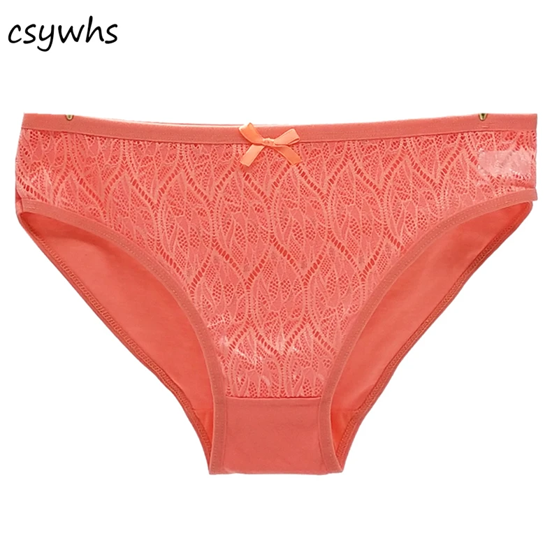 

CSYWHS 1pc Sexy Panties Women Transparent Lace Briefs Cotton Underwear Panty Lingerie Intimates for Girls M L XL