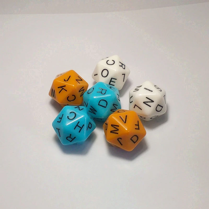 Free Shipping New Exclusive High Quality 2pcs 20 Sided D20 English Letters Alphabet Dice For Boardgame Accessories Dice D20 D20 Dicehigh Quality Dice Aliexpress
