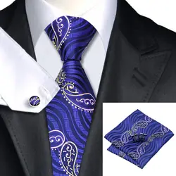 SN-518 фиолетовый Золотарник розовый новинка галстук Hanky запонки Наборы для ухода за кожей Для мужчин 100% шелк Галстуки для Для мужчин