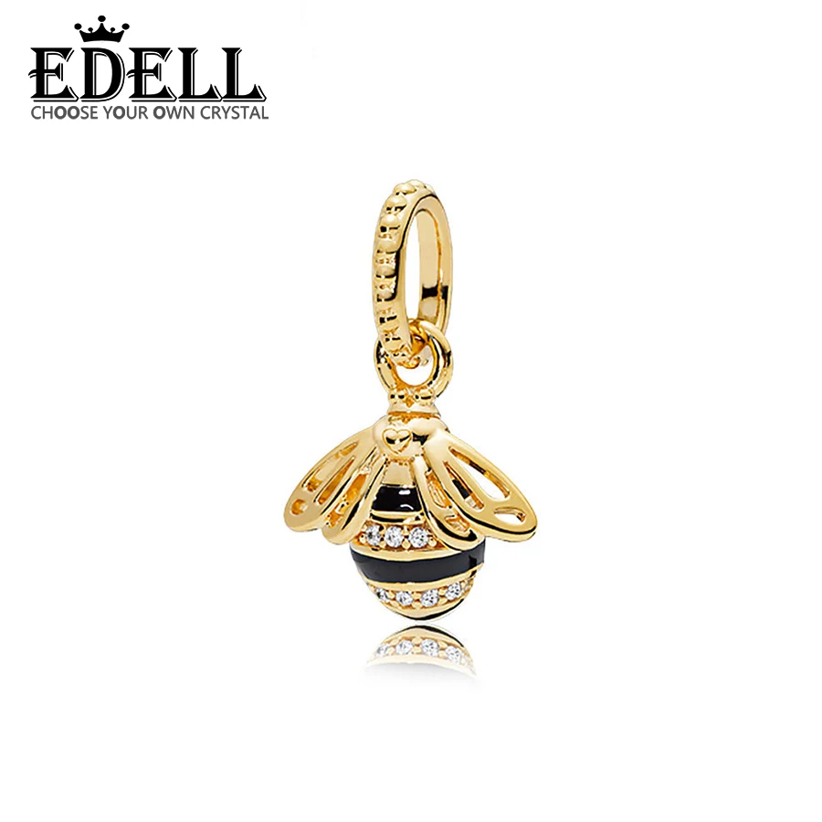 

EDELL 100% 925 Sterling Silver 1:1 367075EN16 SHINE QUEEN BEE NECKLACE PENDANT Original Women Wedding Fashion Jewelry