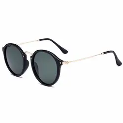 2018 новые ретро круглые очки мужские брендовые дизайнерские женские солнцезащитные очки винтажные Покрытие Зеркальные для женщин очки UV400