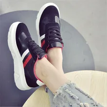 Woman shoes Fall casual shoes female students loose end thick soles outdoor shoes canvas shoes platform apartment mujer Zapato