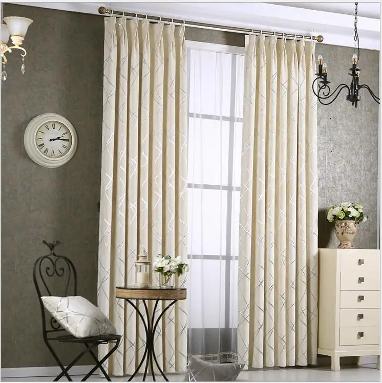 Online Shop Einfache Dicken Chenille Stoff Vorhange Fur Wohnzimmer