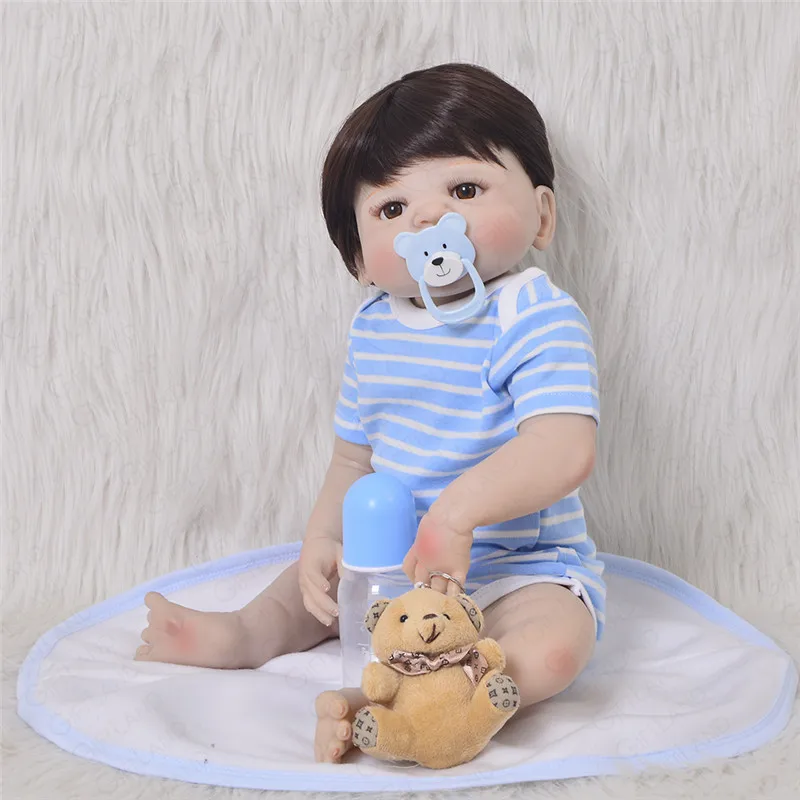 Новинка 2019 года Reborn Baby Doll Bebe Полный Силиконовые ручной работы Bonecas кровать время