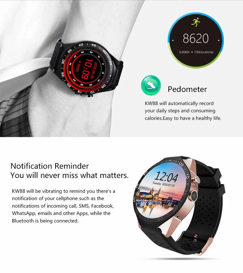 kw 8x android 5.1 bluetooth smartwatch