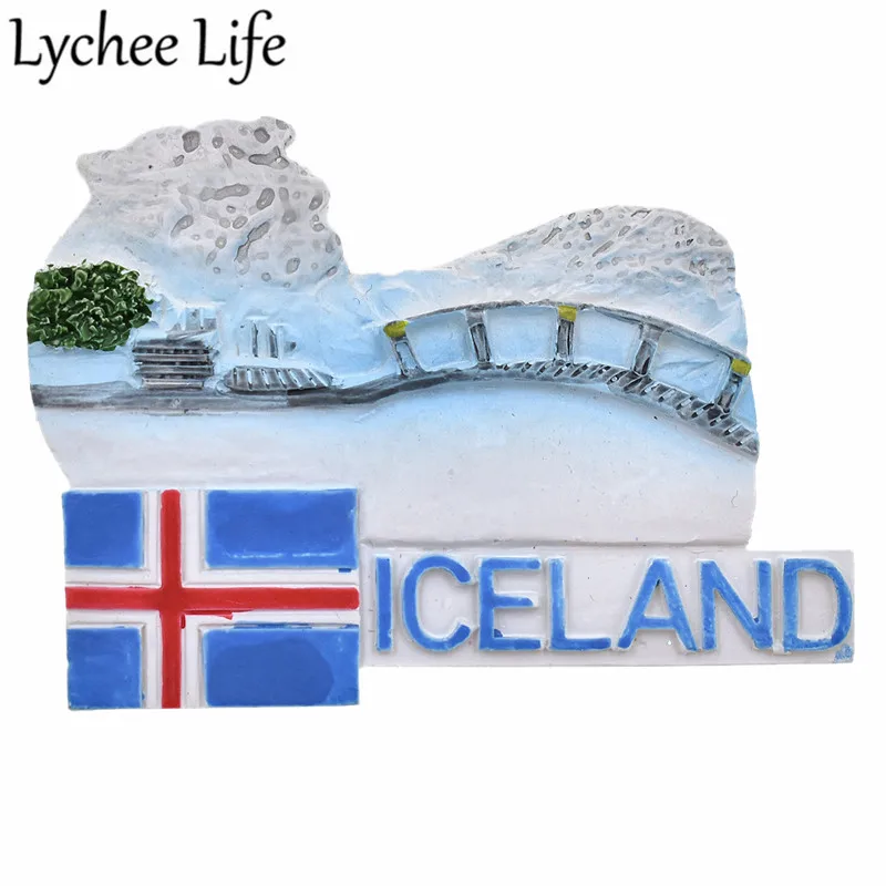 

Iceland Science Refrigerator Magnetic Sticker Famous Landscape Fridge Magnet Souvenir Modern Home Kitchen Decoration