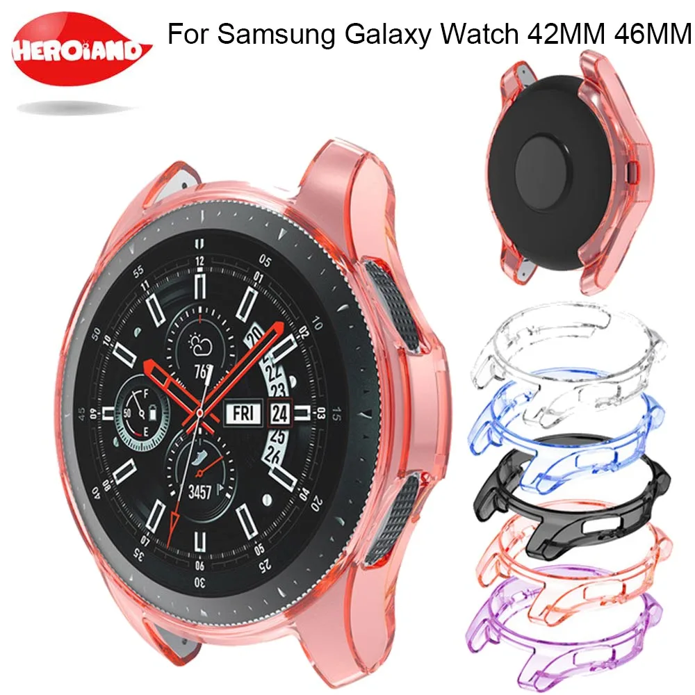 

New Protective Case For Samsung Galaxy Watch SM-R810 42mm 46mm Smart Watch accessories Plating TPU protection shell Cover frame