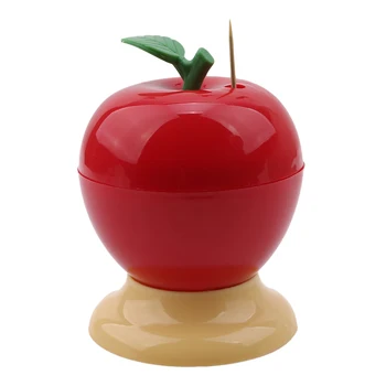 

Fashion Small Portable Toothpick Fruit Apple Shape Vintage Romantic Creative Automatic Toothpick Box For Christamas