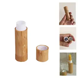 5 г бамбуковый пустой бальзам для губ контейнер губная помада трубка DIY контейнер бальзам для губ трубки бамбуковый тюбик для губной помады