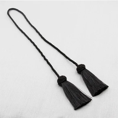 Gold Tassel Curtain Tieback - Elegant Polyester Rope Holder Accessory