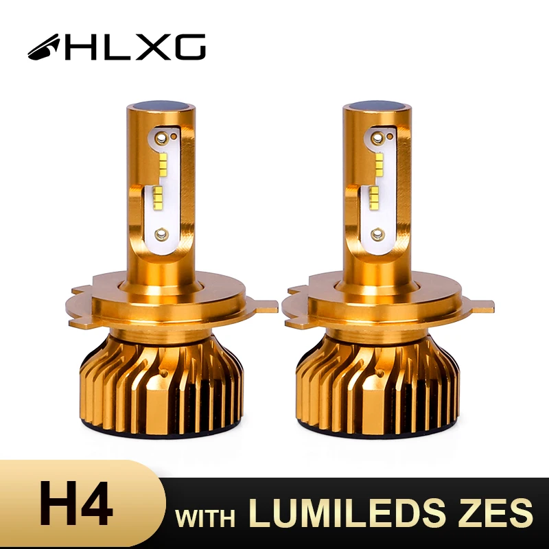 

HLXG h4 h11 9005 hb3 9006 hb4 h7 led car light headlight 12000LM lamp lampada h8 With Lumileds Luxeon ZES Chips 12V 6000k bulb