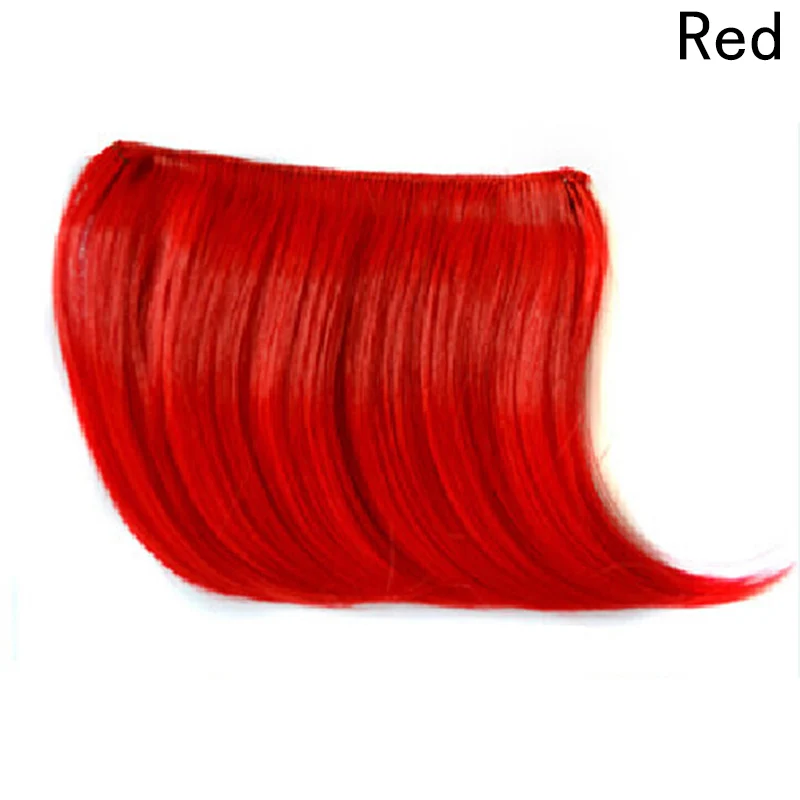 Красочные Fringe волосы кусок бесшовные бахрома зажим в волосах челка парики клип в наращивание волос поддельные челки волосы Стиль аксессуар