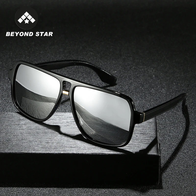 BEYONDSTAR винтажные Мужские поляризационные серебряные зеркальные очки поляризованные Железный человек Tony Stark солнцезащитные очки ретро солнцезащитные очки G2089