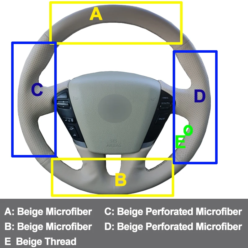Ручное шитье чехол рулевого колеса автомобиля для Nissan Teana 2008 2009-2011 2012 Quest 2011- Murano 2009-2013 Volant