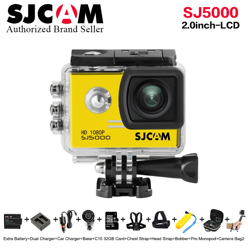 

100% Original SJCAM SJ5000 Novatek96655 14MP Diving 30M Waterproof Mini Sports Action Camera Sj 5000 Car DVR better go pro Cam